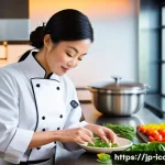 요리사 경력 10년 차의 경험담 - **Prompt: The Art of Healthy Japanese Cuisine**
    A professional Japanese female chef in her late ...