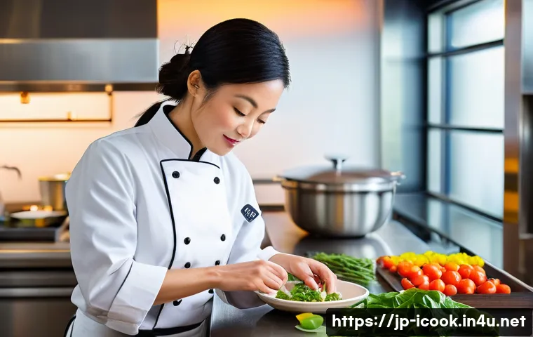 요리사 경력 10년 차의 경험담 - **Prompt: The Art of Healthy Japanese Cuisine**
    A professional Japanese female chef in her late ...
